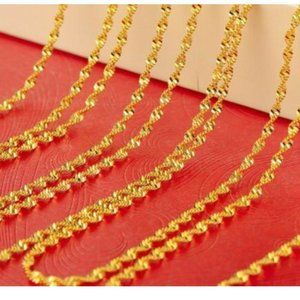 18K Unisex Snake Woven Chain 20"
